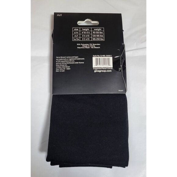 Harve Benard Fleece-lined Seamless Legging Black Sz M-L (120-185 lbs) New msrp $ - Picture 4 of 5